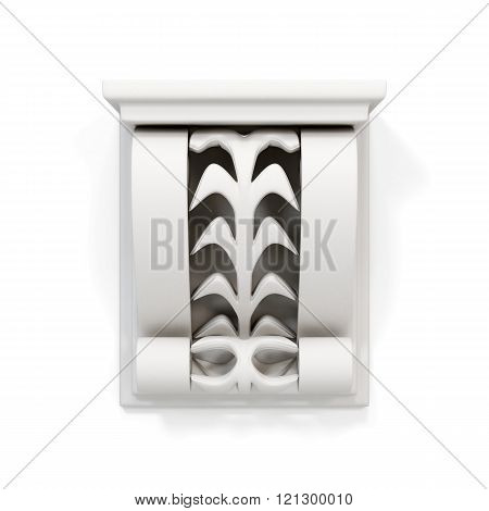 Decorative architectural bracket isolated on white background. 3