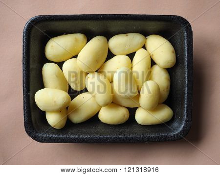 Potato Vegetables In A Tub