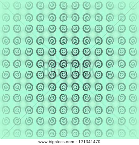 Seamless shiny spiral pattern mint green gray