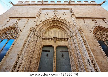 Valencia La Lonja de Seda historic building of Spain