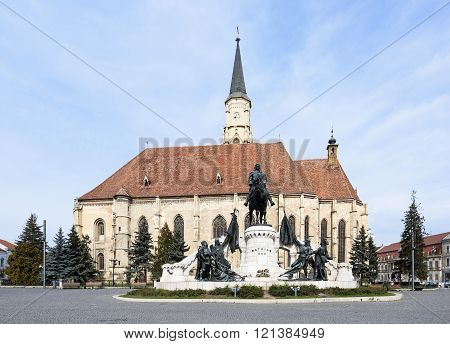 The church of Saint Michael, a gothic style roman catholic cathedral in Cluj, second largest church