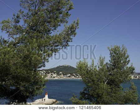 sanary sur mer at the French coast