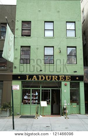Famous Laduree bakery and tea room in Soho in New York City