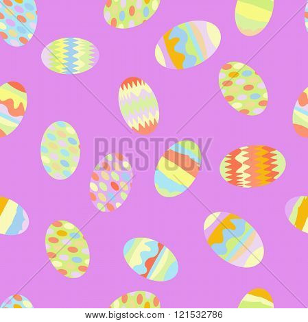 Seamless Pattern Of Easter Eggs