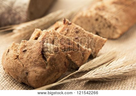 Sliced Loaf, Rye Bread And Ears