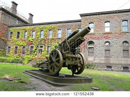 German 8 inch Howitzer captured by the by the divisions A.I.F on the Hindenburg Outpost Line