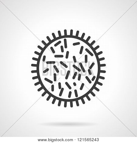 Bacilli black line design vector icon
