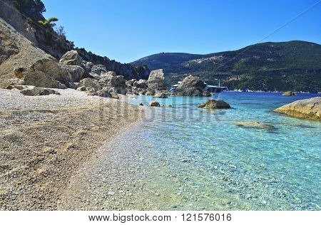 beach in Ithaca island Greece