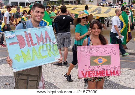 Brazilians Protest Against Government and President