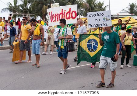 Brazilians Protest Against Government and President