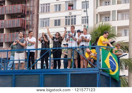 Brazilians Protest Against Government and President