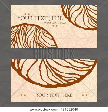 Set of vector design templates. Business card with adstract circle ornament.