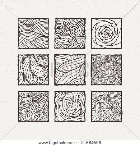 Squares set. Vector illustration. Pattern geometric figure.