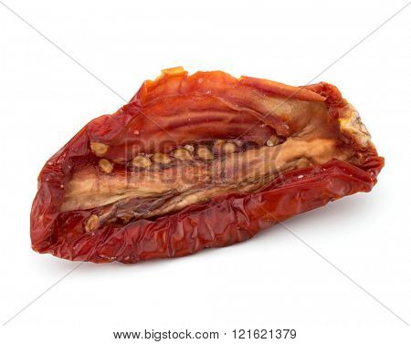 Dried tomato isolated on white background cutout