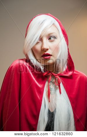 Red hooded girl