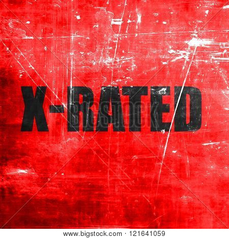 Xrated sign isolated