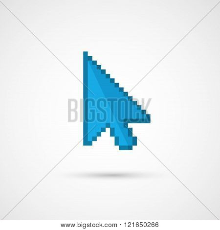 Pixel cursor icon - Cursor.Vector Illustration.