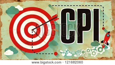 CPI. Poster in Flat Design. Business Concept.