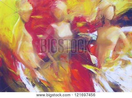 Female figures handmade oil painting on canvas
** Note: Soft Focus at 100%, best at smaller sizes