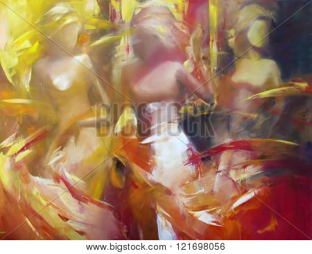Female figures handmade oil painting on canvas
** Note: Soft Focus at 100%, best at smaller sizes