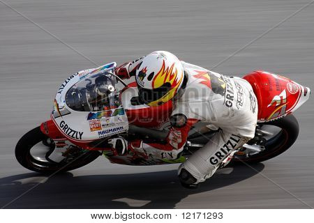 กัวลาลัมเปอร์ มาเลเซีย - 17 ตุลาคม: ไรเดอร์ 250cc Barbera นางในแชมป์โลก MotoGP