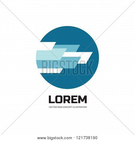 Abstract vector logo - creative concept illustration. Business vector logo template.