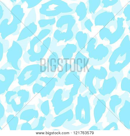 Leopard print pattern. Repeating seamless vector animal background