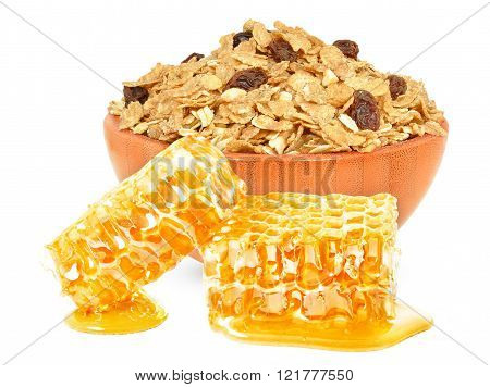 cereal muesli and honey