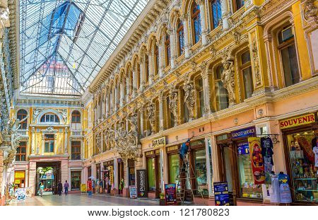 ODESSA UKRAINE - MAY 18 2015: Passage of Odessa in the most beautiful shopping mall in the city on May 18 in Odessa.