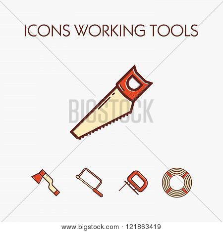 Icons worcking tools