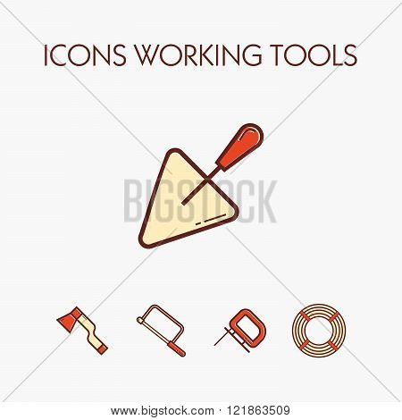 Icons worcking tools