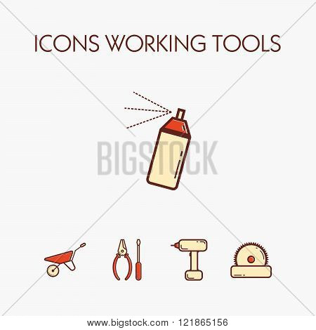 Icons worcking tools