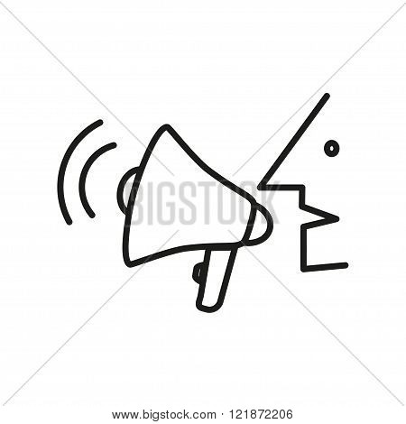 Speak and listen symbol