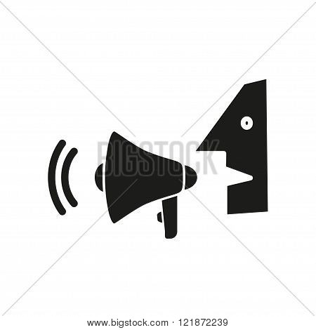 Speak and listen symbol