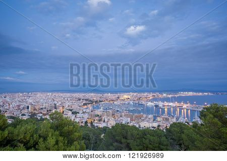 Impressive Palma, Majorca, Spain. Shot from bellver castle