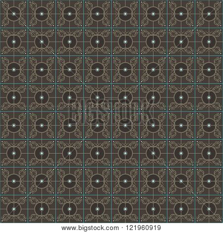 The brown pattern with thin green lines