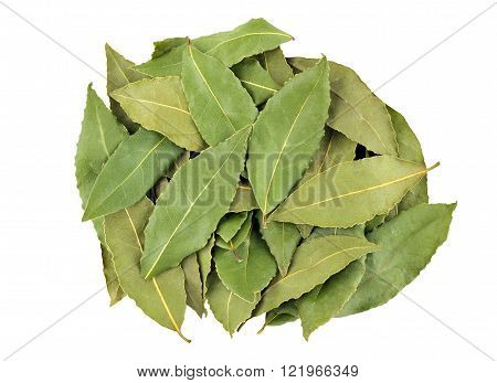 Whole dried Bay or Bay Laurel leaves used in cooking to flavor dishes.