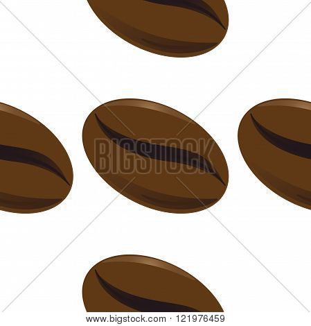 Pattern With Coffee Beans In Vector Eps