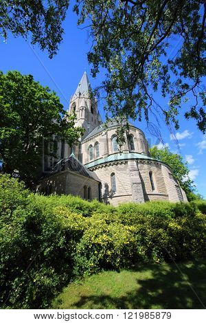 Saint Nicholas Church, Orebro, Sweden at summer day