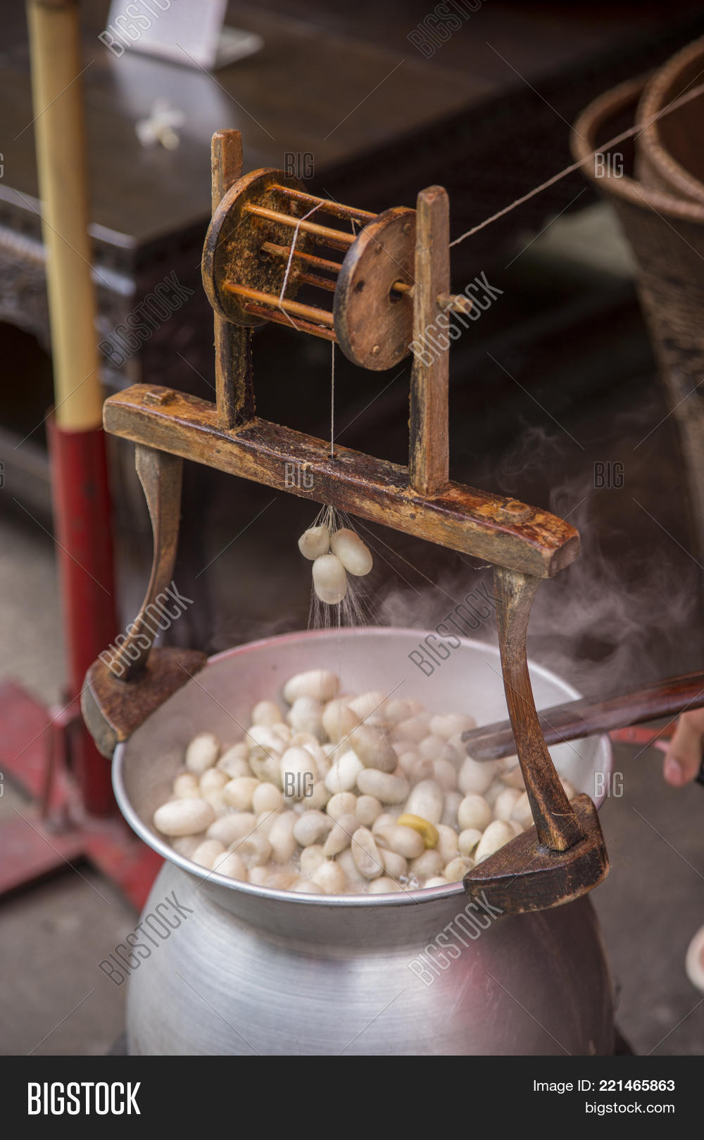 Silkworm Cocoon Boiling