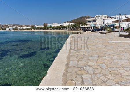 PAROS, GREECE - MAY 3, 2013: Port of town of Parakia, Paros island, Cyclades, Greece