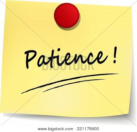 Illustration of patience text concept written concept