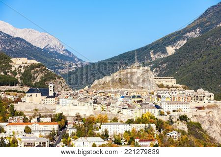 old fortification town Briancon in France