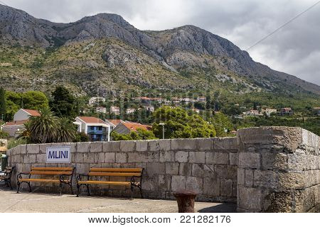 Port In The Town Of Mlini, Croatia.