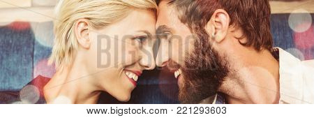 Cute couple on date at cafe