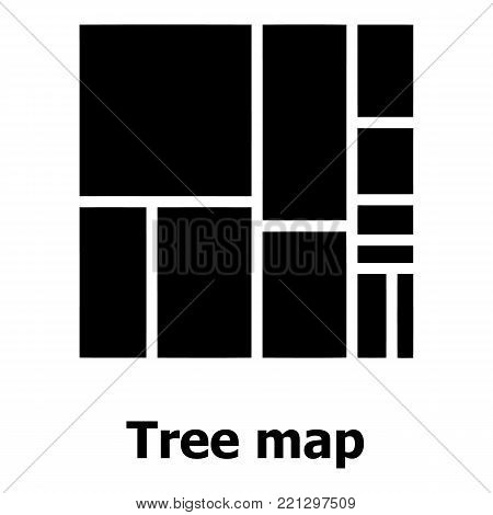 Tree map icon. Simple illustration of tree map vector icon for web.