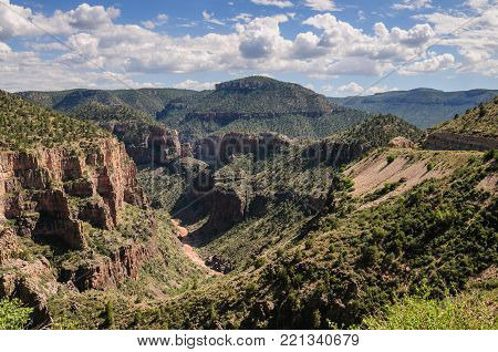 Overlook Of The Becker Butte And The Salt River In The Fort Apache Reservation, Arizona