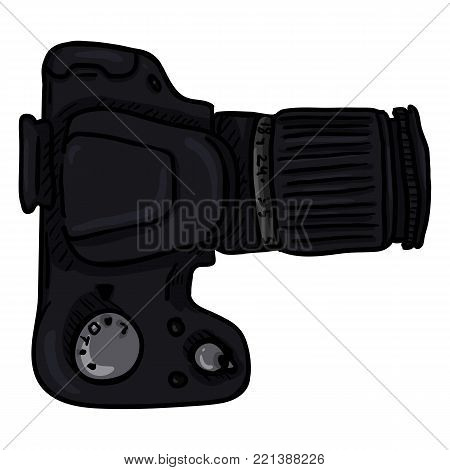 Vector Set Of Cartoon Color Photo Cameras