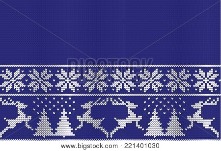 Winter festive Christmas knitted pattern woolen knitted 2018