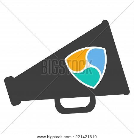 Nem Megaphone flat vector icon. An isolated icon on a white background.